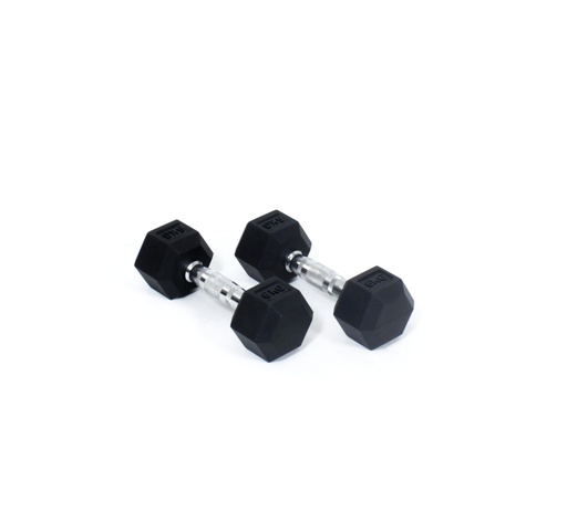 [811206] Core Power Rubber Hex Dumbbells - 6 kg (per paar)