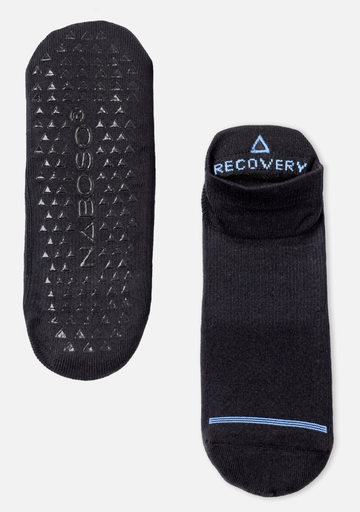 [nab341] Naboso Black Ankle  Socks with Grips Small