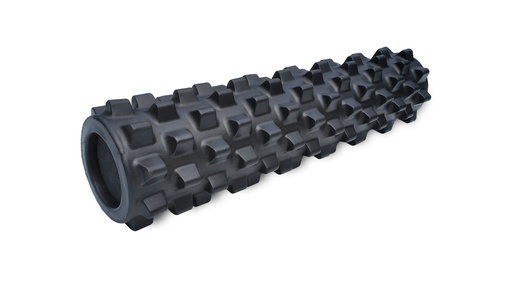 [RU-MX227] RumbleRoller 22" Mid Size Xtra Firm Black Textured Foam Roller