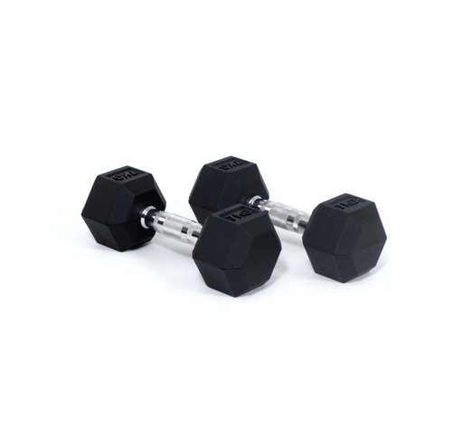 [811207] Core Power Rubber Hex Dumbbells - 7 kg (per paar)