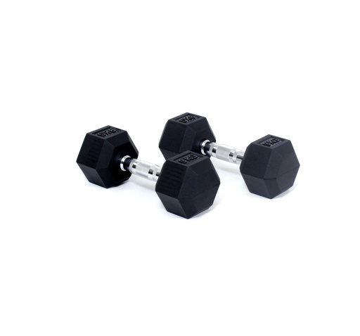 [811209] Core Power Rubber Hex Dumbbells - 9 kg (per paar)
